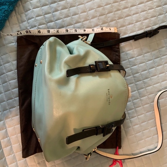 kate spade Mint Green Leather Satchel with Black Straps and Gold Hardware - Picture 2 of 5